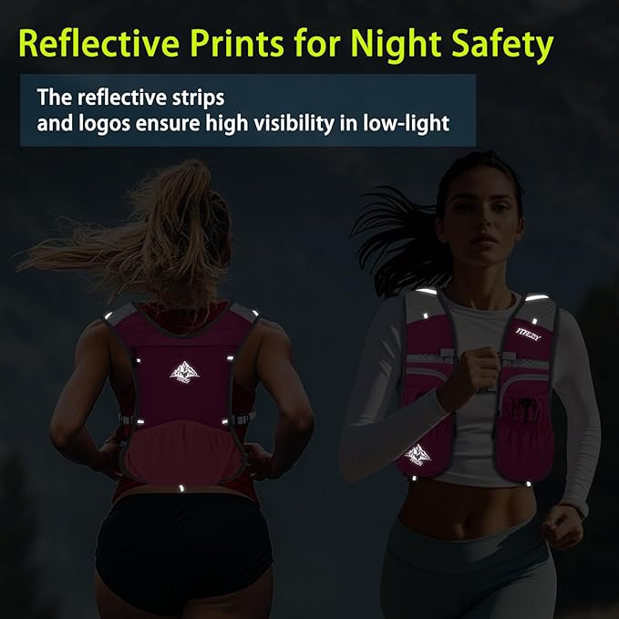 ITIEZY Running Vest for Women Men, 5L Hydration Backpack Lightweight Running Water Vest with Leak-Proof Bladder Sleeve for Marathon, Trail, Cycling, Hiking, Jogging