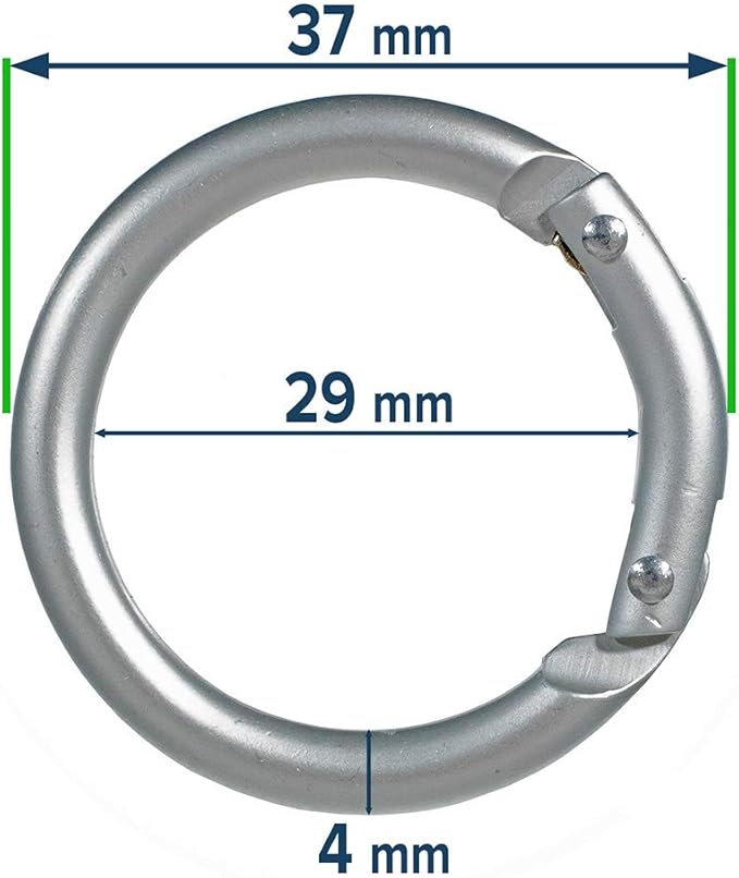 Paracord Planet Spring Gate O Rings – Available in 3/4 Inch and 1 Inch Sizes – Silver, Bronze, and Gold Color Options (25 Pack, 1 Inch, Silver)