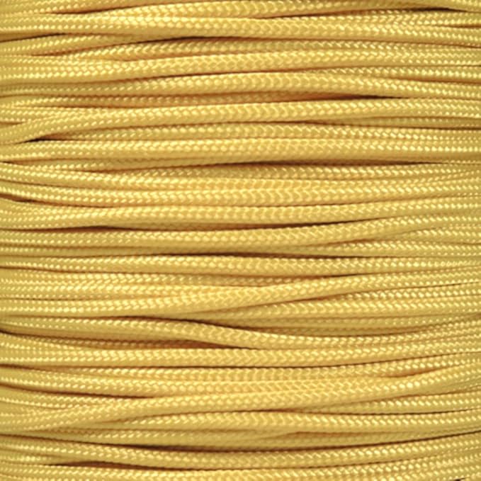 Paracord Planet | Type II Commercial Grade 425 Paracord – 425 LB Tensile Strength W/ 3mm Diameter (Yellow, 10 FT)