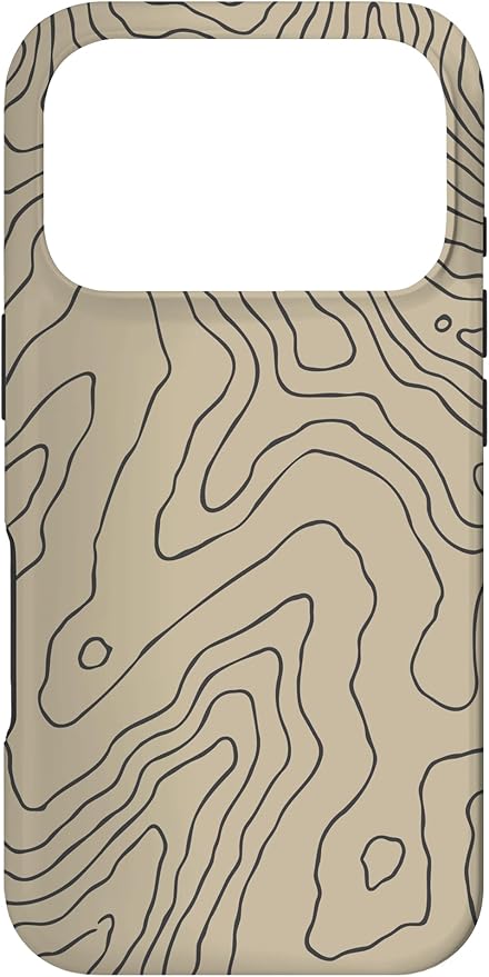 Coyote Country Guide Lines Topographical Contour Map Case for iPhone 17 Pro