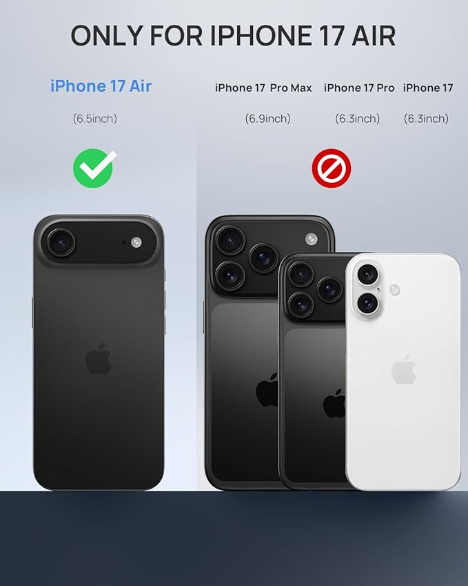 Lanhiem Magnetic for iPhone Air Phone Case, IP68 Waterproof Dustproof Phone, Compatible with Magsafe, Built-in Screen Protector, Full Body, Heavy Duty, Rugged Phone 17 Air Cover, 6.5 inch, Blue