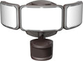 Feit Electric LED Security Light with Motion Sensor and Dusk to Dawn, Outdoor 46W Flood Light, Adjustable 3 Head, Wall Mount, 5000 Lumens, 5000k Daylight, Hardwired, Black S10.5TFL/850/MOT/BZ