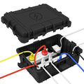 Large Outdoor Electrical Box Waterproof, IP54 Extension Cord Cover Weatherproof Outdoor Outlet Covers, Protect Power Strip, Timer Outlet, Plug, Socket, Holiday Light, Black (12 x 9X 5 inch)