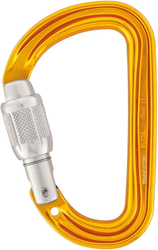 Petzl Sm'D Carabiner - Versatile, Lightweight, Compact, D-Shaped Locking Carabiner for Rock and Ice Climbing
