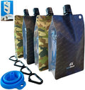 BellFlask - 15 oz. Plastic Flask, Patented, Flexible, Metal-Free, Reusuable, BPA-Free with Carabiner Clip and Filling Funnel