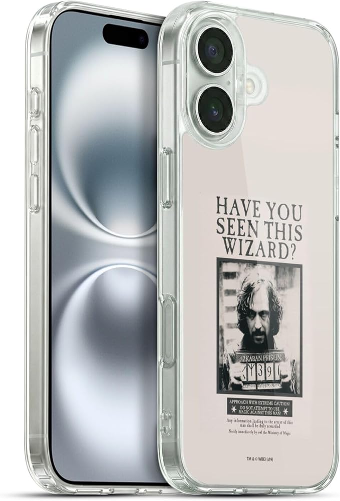 Head Case Designs Officially Licensed Harry Potter Sirius Black Poster Prisoner of Azkaban II Gel Case [Military Grade Protection] Compatible with Apple iPhone 16 Plus and Compatible with MagSafe
