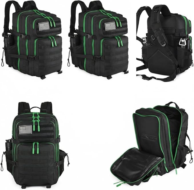 45L Tactical Backpack for Men Women, Military Assault Pack with MOLLE, Large 3 Day Bug Out Bag for Hiking Camping