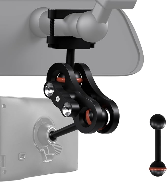 for Garmin GPS Mount,Compatible with Garmin Nuvi, RV, Dezl, Drive, Drivesmart, Driveassist & More,Equipped with 17mm Spherical Aluminum Rearview Mirror GPS Holder