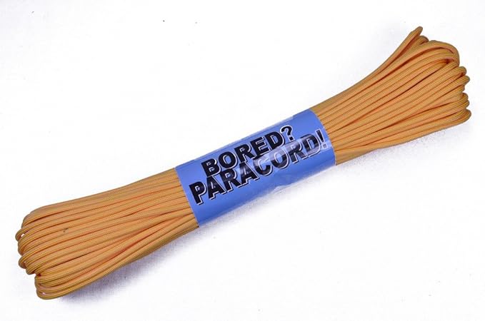 BORED? PARACORD! 550 lb Paracord – Ideal for Crafting, DIY Projects, Camping, Military & Active Outdoors – 300+ Colors – Tactical Parachute Cord Type III – Strong - Lemonade Stand 100 Feet