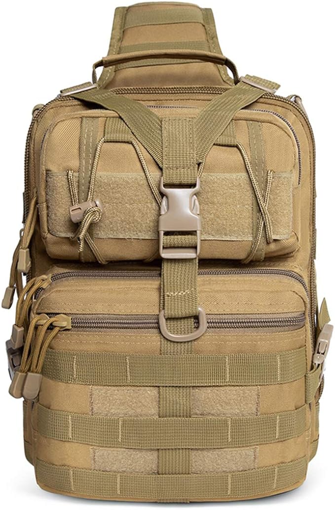 hopopower Tactical Sling Bag, Sport Bag Military Rover Shoulder Backpack EDC Assault Range Bag, Chest Pack Handbag Waterproof