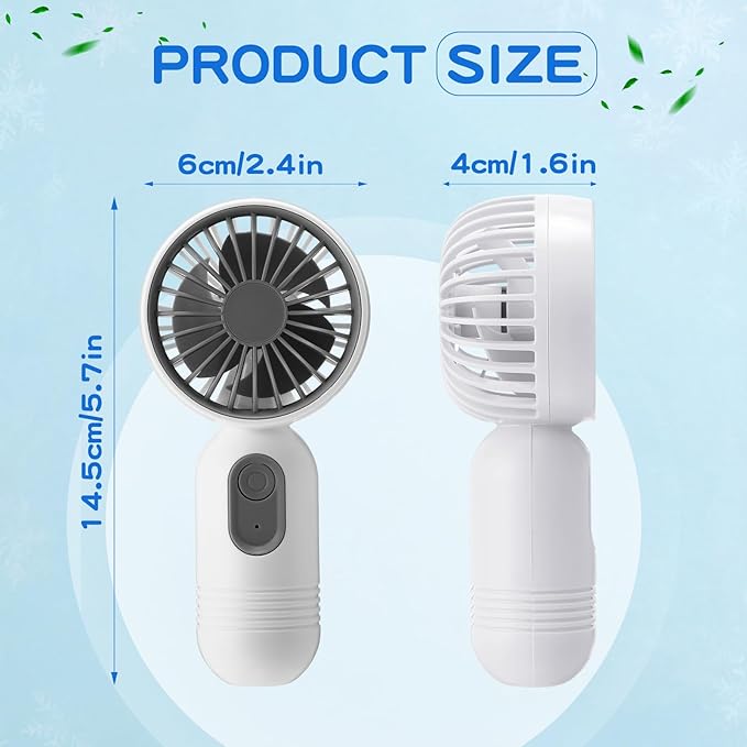 Rossesay 96 Pcs Mini Portable Fan Bulk Cute Handheld Lightweight Small Little Personal Hand Eyelash Fan 3 Speeds USB Rechargeable for Women Men Indoor Outdoor Makeup Travel (White)