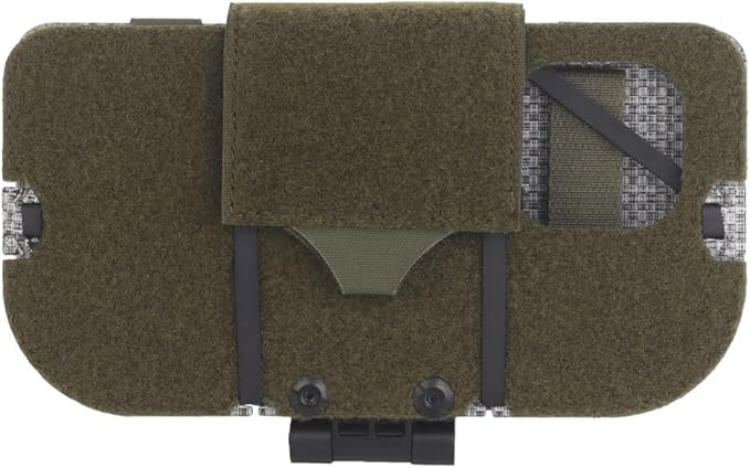 Airsoft Plate Carrier Accessory Molle Phone Mount Outdoor Lightweight Navigation Board for 15Pro, Wide Angle Foldable Phone Holder Chest Rig Hovering Tactical Vest Mount