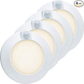 Closet Lights Motion Sensored Indoor Ceiling Mount LED-10W 3000K Closet Stair Porch Ceiling Pantry Motion Activated Light 6-7/8 Inch 90CRI 600lm Hardwire to Junction Box, No Battery, Damp Rated 4 Pack