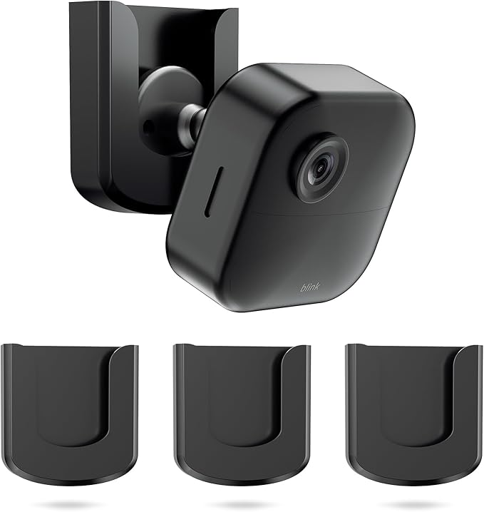 Blink Outdoor Camera Mount, No Drilling Mount Bracket Compatible with Blink Outdoor 4/ Blink Mini 2/ Blink Mini Camera, Adhesive No Screws Mount for Blink Cameras,3Pack (Blink Camera is Not Included)
