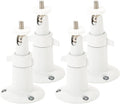 Wasserstein Adjustable Metal Wall Mount for Arlo Essential 3rd Gen/2nd/1st/Go 2/Arlo Pro (6th Gen)/Pro 5S 2K/Pro/4/3/Ultra (3rd Gen)/Ultra 2/Ultra & Ring Stick Up Cam (Battery/Plug-In) (4-Pack, White)