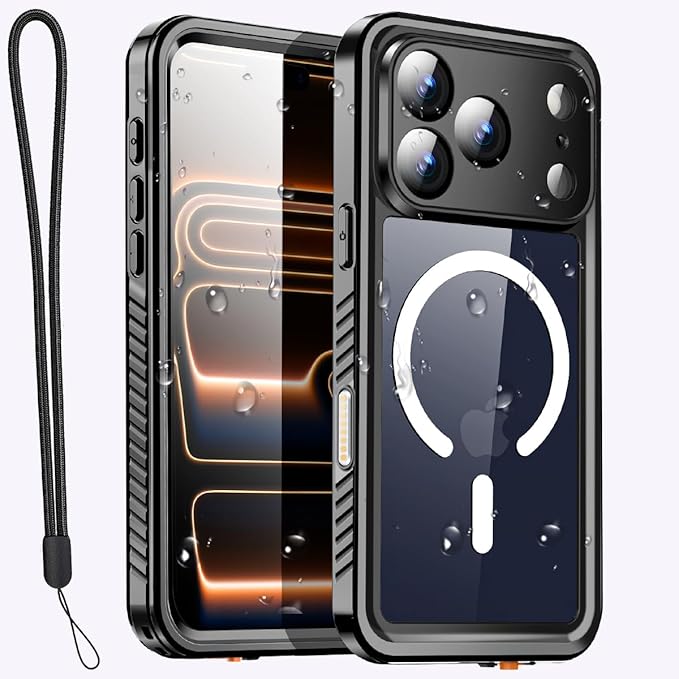 AICase for iPhone 17 Pro Case Waterproof Clear with MagSafe Water Proof/Snowproof/Dustproof/Shockproof,IP68 Certified 360 Full Body Protection Fully Sealed Underwater Cover for iPhone 17 Pro 6.3"