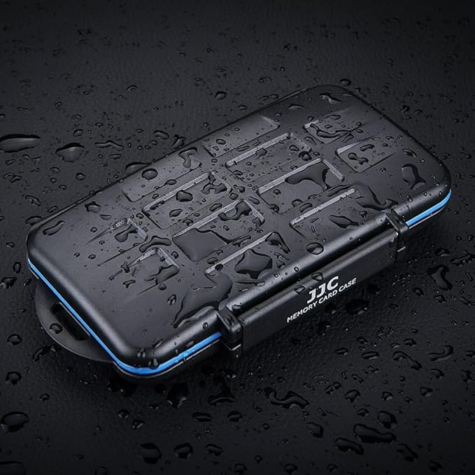 JJC 28 Slots Portable Memory Card Case Holder Storage for 8 SD SDHC SDXC Card, 16 Micro SD TF Card and 4 CF Cfast Card, Water-Resistant & Shockproof