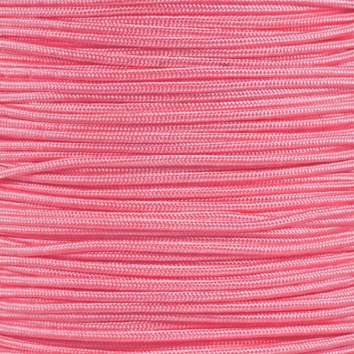 Paracord Planet 275lb Paracord – 3/32 Inch (2.38 mm) Nylon Crafting Cord with 5 Strand Inner Core – Rose Pink (50 ft)