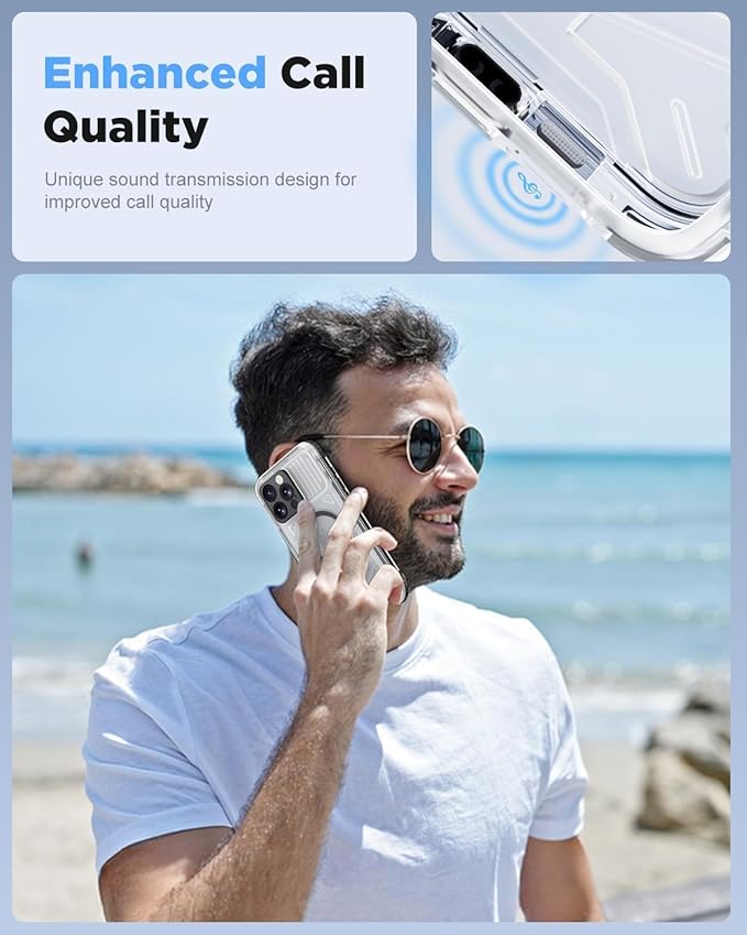 for iPhone 16 Pro Max Waterproof Case with Magsafe, Built-in [Camera & Screen Protector] [Lanyard], IP68 Water Proof Full Body Dustproof Heavy Duty Frosted Protective Phone Cover, 6.9" Black