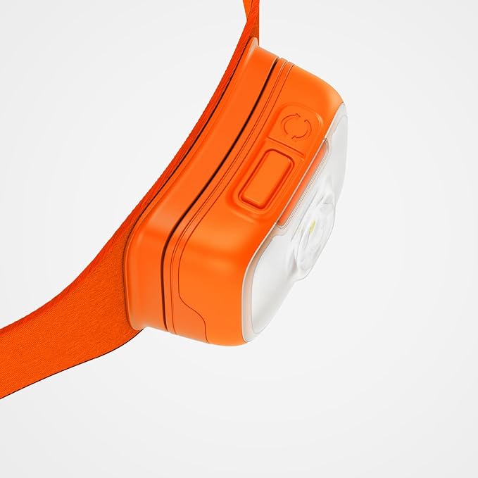BioLite Range 500 Waterproof, Fast-Charging Rechargeable Headlamp, Spark Red, 500 Lumens, USB-C Charging, 100m Beam, 200 Hour runtime