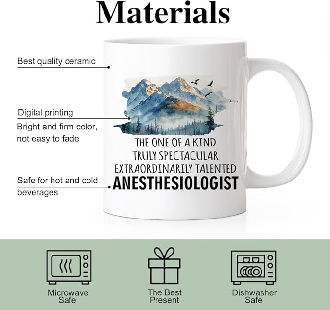 RZHV A Talented Anesthesiologist 11 Oz Novelty Mug, Funny Coffee Mug for Anesthesiology, Thank You Inspirational Gifts for Anesthesiologist Assistant, Grad Gifts for Anesthesiologist Student