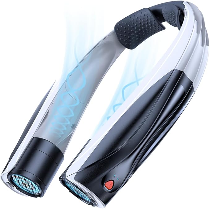 Portable Neck Fan - 6000mAh Battery Hands Free Personal Fan, 6 Speed Adjustable, Rechargeable & Wearable, Gift for Women Men, Office, Travel, Sports