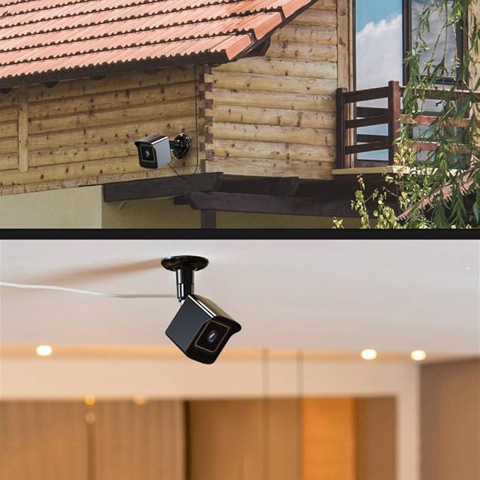 PEF Mount for All-New Wyze Cam V4 and V3, Weatherproof Protective Cover and 360 Degree Adjustable Wall Mount Solid Housing for Wyze V4 and V3 Outdoor Indoor Smart Home Camera System (Black, 3 Pack)