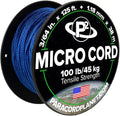 Paracord Planet Micro Paracord – Thin Braided Cord for Crafting, Fishing, and DIY Projects in 125 ft Spools – Electric Blue