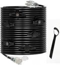 50FT 14 Gauge Heavy Duty Multi-Outlet Outdoor Extension Cord, 7 Evenly Spaced Weatherproof Outlets, LED Indicator Light,Great for Stage Backdrops, Landscape Garden Lighting, Holiday Decoration ETL
