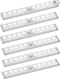 VYANLIGHT Under Cabinet Lighting – Motion Sensor Closet Lights, Battery Operated LED Strip Light Bar, Stick-On Wireless Indoor Lights for Kitchen, Pantry, Hallway, Stairs, 6 Pack