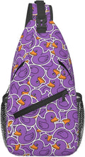 Cute Duck Sling Bag For Women Men Fashion Print Backpack Crossbody Shoulder Bag Sling Backpack Chest Bag Travel Hiking Casual Sport Daypack