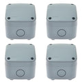 Nineleaf Junction Box, Electrical Box IP66 Water Resistant Dustproof ABS Plastic Project Enclosure for Electronics Grey,3.3X 2.8 x 2.3 inch,4PCS