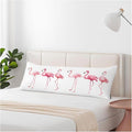 Body Pillowcases with Zipper Flamingo, Cozy Body Pillow Covers Cushion Cover 20 X 54 Inches, Tropical Flamingos Pink Outdoor Body Pillow Case for Home Bedroom Couch Sofa