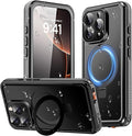 AICase Magnetic for iPhone 16 Pro Max Case Waterproof Magsafe[Ring Invisible Stand & Screen Protector][IP68 Underwater][Dropproof][Dustproof][Real 360] Shockproof Protective Phone Case 6.9''2024