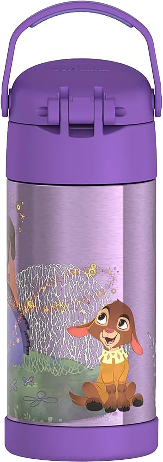 THERMOS FUNTAINER Water Bottle with Straw - 12 Ounce - Kids Stainless Steel Vacuum Insulated Water Bottle with Lid, Wish