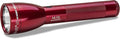 MagLite ML50L 2-Cell C LED Flashlight, Adjustable Beam, High & Low Modes, Water-Resistant - Red