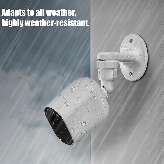 2Pack Adjustable Wall Mount for Arlo Pro, Arlo Pro 2/3/4, Arlo Ultra & Essential Spotlight Camera, No Drilling Indoor/Outdoor Mount, Attach Your Camera Everywhere Without Tools(Camera Not Included)