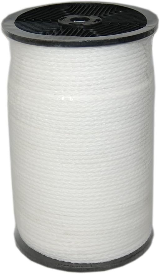 T.W Evans Cordage 27-306 1/4-Inch by 1000-Feet Hollow Braid Polypro Rope, White