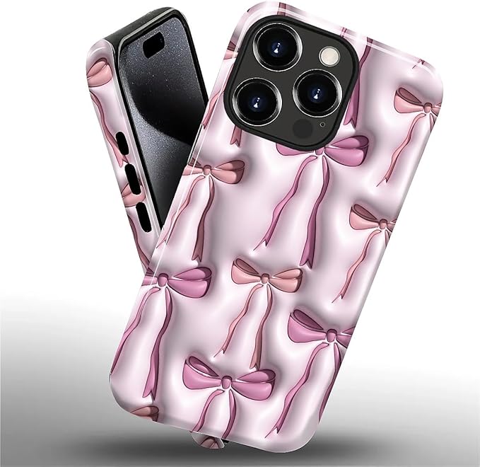 for iPhone 11 Pro Case,HL2 Abstract Ribbons Bows Hybrid 2 Layer Hard Shell Silicone Protective Pattern Design Case
