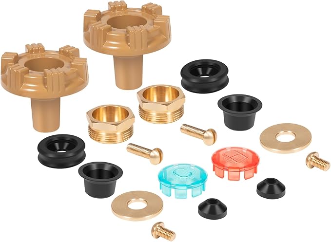 RK-22MH Repair Kit Metal Handle Replacement for Woodford Model 22 and V22 Outdoor Wall Faucets, Round Handle (18Pcs)