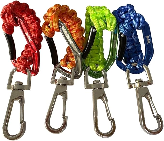 HERCULES Paracord Keychain Set – 2 Pack Lanyard Rope with Aluminum Clip, Durable Paracord Wrist Strap for Outdoor Activities, Royal Blue