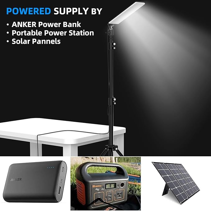Camping Light, Telescoping Lantern Light, Work Lights with Stand for Garage Mechanics Workshop Outdoor,Adjustable Metal Telescoping Tripod 6Ft