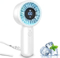 Portable Handheld Fan Personal Small Turbo Hand Fan Powerful, Cooling, Lanyard, USB Rechargeable, 5 Speeds, Makeup, Gifts for Women Men, Kid, Mom, Hot Summer, Travel, Sports, Wedding Use