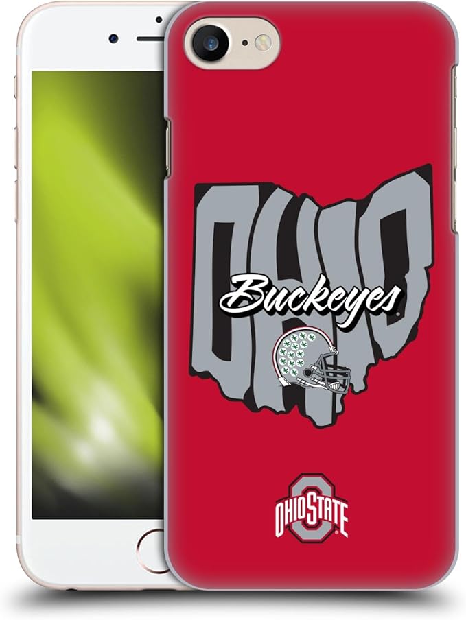 Head Case Designs Officially Licensed Ohio State University Map Football Graphics Hard Back Case Compatible with Apple iPhone 7/8 / SE 2020 & 2022