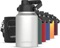 WATERSY Half Gallon Water Bottle Insulated(Cold for 48 Hrs),BPA Free&Leak Proof,64oz Stainless Steel Water Jug/Flask,Big thermo,Large Water Bottle with Handle for Gym,Hiking,Camping,Stainless