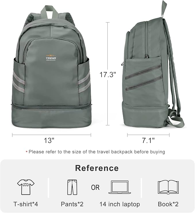 coofay Gym Backpack For Women Waterproof Backpack With Shoe Compartment Lightweight Travel Backpack Sports Backpacks Large Gym Bag