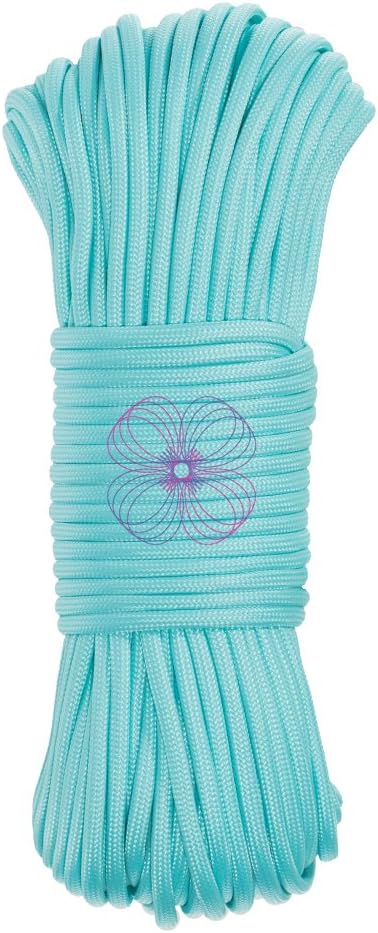 Craft County Glow in The Dark Zesty 21 Strand Luminous 550 Paracord – for DIY Bracelets, Lanyards, and Jewelry