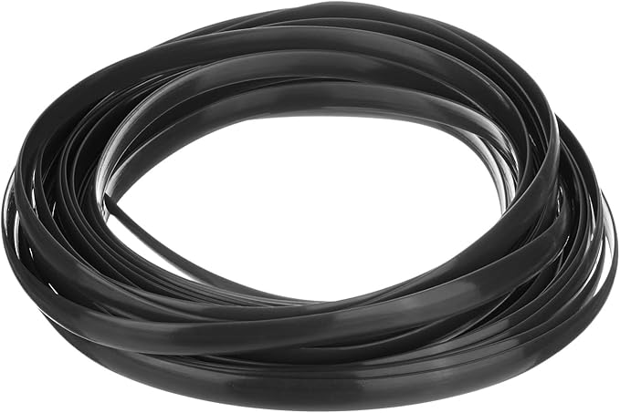M METERXITY 1-Pack Wicker Repair Kit, 8mm x 33ft/10m Plastic Flat Rattan Replacement Supplies for Patio Furniture Repair/Basket Making/Chair Weaving, Synthetic Woven Rattan [Black]