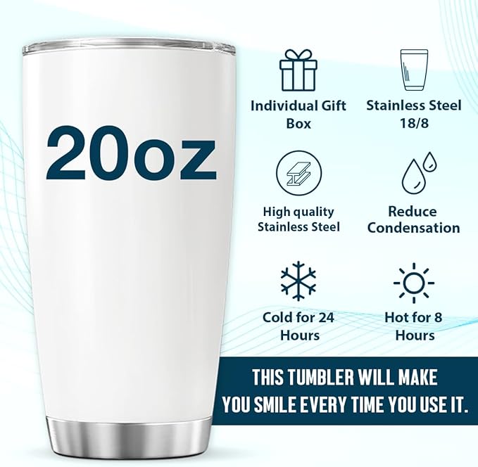 CUBICER Funny Quitter Happy Retirement Congratulations On Escaping Design 20 Oz Stainless Steel Tumbler For Retirees Coworkers Friends Farewell Gift Tea Drink Hot Travel Iced Outdoor