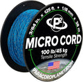 Paracord Planet Micro Paracord – Thin Braided Cord for Crafting, Fishing, and DIY Projects in 125 ft Spools – Reflective Colonial Blue